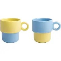 &k amsterdam Chiquito Mok Large - Set van 2 - Blauw