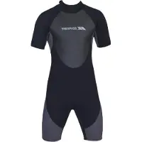 Trespass Scuba 3 Mm Short Sleeve Shorty Zwart 2XS Man