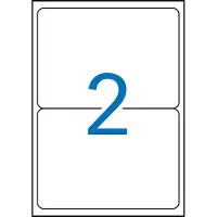 APLI Witte etiketten ft 199,6 x 144,5 mm (b x h), 200 stuks, 2 per blad (2423)