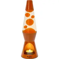 Fisura Waxinelicht Lavalamp - Oranje Met Oranje Lava van