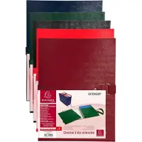Exacompta Mappen met uitrekbare rug 22090E Kleurenassortiment Karton 24 x 32 cm 10 Stuks
