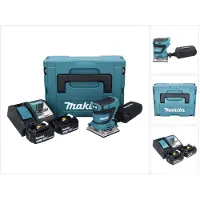 Makita DBO 482 RFJ accu-excentrische schuurmachine 18 V 112 x 102 mm + 2x accu 3,0 Ah + oplader + Makpac