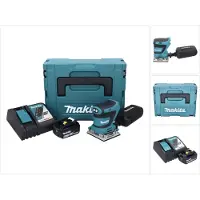 Makita DBO 482 RT1J accu-excentrische schuurmachine 18 V 112 x 102 mm + 1x accu 5,0 Ah + oplader + Makpac