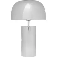 Kare Tafellamp Loungy, chroom / zilver, Woon-/ Eetkamer, metaal, Modern, Tafellamp