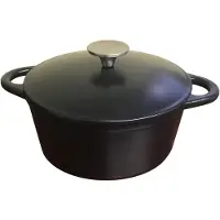 Baumalu 64074 - Kookpot met Deksel - Zwart (5.8 kg)