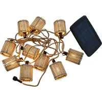 Newgarden Okinawa solar-lichtketting 10-lamps, hout licht, Bamboe