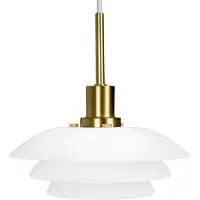 Dyberg Larsen Hanglampe , DL20, dimbare, Wit, Woonkamer, Glas, Scandinavisch