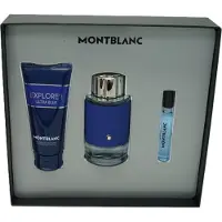 Mont Blanc Montblanc Explorer Ultra Blue Giftset - 100 ml eau de parfum spray + 7,5 ml eau de parfum tasspray + 100 ml showergel - cadeauset voor heren