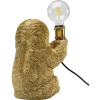 Kare Design tafellamp Animal Sloth, messing / goud, Woon-/ Eetkamer, Kunststof, Design, tafellamp