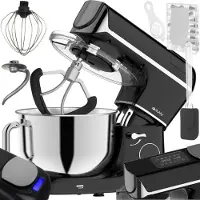 Ruhhy 25729 Keukenmachine, 5,5 liter, 2000 watt, met verwarmingsfunctie en weegschaal, zwart