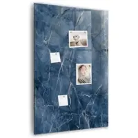 Tulup Whitebord - Decoratief marmer - 60 x 90 cm - Marine Memo Magneetbord - Gratis 5 Sterke Magneten + Whiteboard Marker & Wisser - Stylish Memo Board - Magneetbord Rechthoekig - Planning Muur