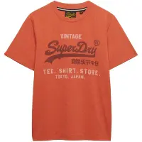 Superdry Shirt 'Heritage' kreeft / donkerrood / wit