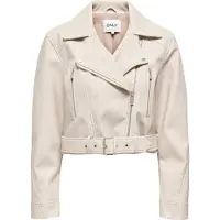 ONLY Onlpauline Imitatieleren Jas Dames Beige Xs