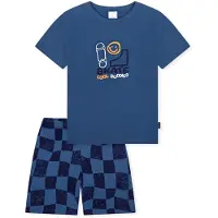 Schiesser Nachtkledij blauw / zwart
