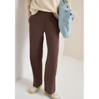 Cecil Dames High Waist broek met wijde pijpen in Loose Fit - Bruin - XL