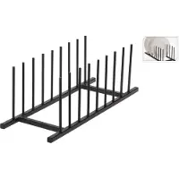 BigBuy Bordenhouder Zwart 34,5 X 12,5 X 12 Cm