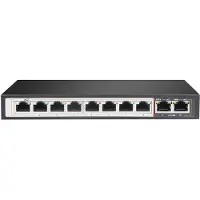 Lupus Electronics 10-poorts Gigabit PoE-switch, zwart, nieuw