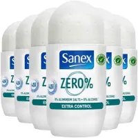 Sanex 6x Deoroller Zero% Extra Control 48H 50 ml