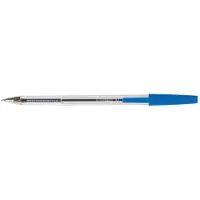 Q-CONNECT balpen, met dop, 0,7 mm, medium punt, blauw, doos van 20