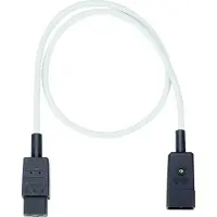 Bachmann Verlängerung H05VV-F3G1,5,grau, C20-Kaltgeräte-Stecker C19-Kaltgerätesteckdose 0,5m