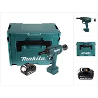 Makita DRV 250 F1J accu-blindklinkmachine 18 V 20 kN borstelloos + 1x accu 3,0 Ah + Makpac - zonder oplader