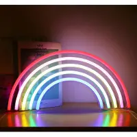 Rosikey LED Neonlicht, regenboog nachtlampje, USB-aansluiting, met acryl achterpaneel, geschikt voor decoratie thuis, op feestjes, bruiloften en in bars. Lamp