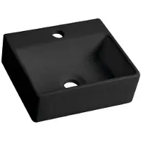 Hak Giulia Keramische wastafel 33,5x29cm, mat zwart