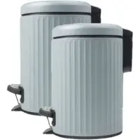 Storage solutions 3x stuks pedaalemmers/vuilnisbakken 3 liter blauw kleur