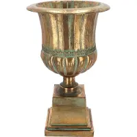 Esschert Design Aged Metal Franse Vaas 70 cm – IJzeren Bloempot/Vaas met Verouderde Look – Landelijke & Industriële Decoratie