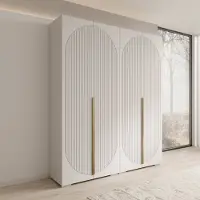 Meubella - Mayfair - Kledingkast 4-deurs - Wit - 200x47x237 cm