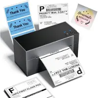 Phomemo PM-344-WF - WiFi Labelprinter - 300 DPI Thermische Printer - 4x6 Verzendetiketten - Voor E-commerce en Logistiek - Zwart/Blauw