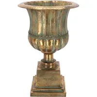 Esschert Design Aged Metal Franse Vaas 56 cm – IJzeren Decoratie Vaas met Verouderde Finish – Landelijke & Industriële Woondecoratie