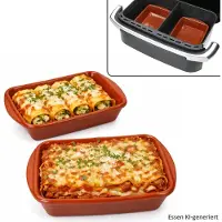 MamboCat 2er Set Tonschale ECKI M rechthoekig 20x14,5cm - 99523
