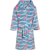 Playshoes Badjas 'Krebs' blauw / zalm roze / wit