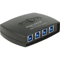 DeLOCK 87724 USB 3.2 Gen 1-schakelaar (USB 3.0) Zwart