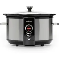 Brabantia BBEK1083, digitale slowcooker 6,5L 320W, zilver