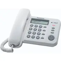 Panasonic KX-TS560EX1W, 50 contacten, LCD-scherm, werkt op AA-batterijen, 588 gram, 190 x 95 x 196 mm