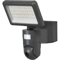 Osram SMART+ WiFi LED-buitencamera FLOOD, grafiet, sensor IP44 dimbaar, alu / grijs / zink, Aluminium, Modern