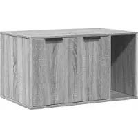Syfax Kattenbakkast 80x50x45 cm bewerkt hout grijs sonoma eikenkleur