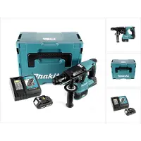 Makita Accu-combinatiehamer DHR 243 RY1J, 18 V, borstelloos, inclusief 1x accu van 1,5 Ah, oplader en Makpac-koffer