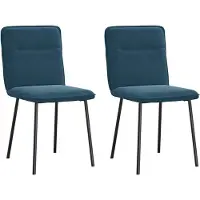 vidaXL Eetkamerstoelen 2 st fluweel blauw