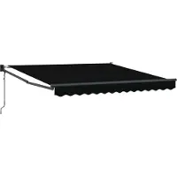vidaXL Uitschuifbare luifel Zwart 300 x 250 x 165 cm