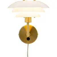 Dyberg Larsen Wandlamp DL20, messing / goud, Woon-/ Eetkamer, Glas, Design, wandlamp