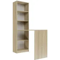 3Xeliving Bureau, Sonoma-stijl, 50 x 181 x 125 cm, bruin, 50 x 181 x 125 cm