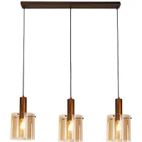 Searchlight Bruine Hanglamp Sweden 3 Lichts Recht