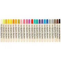 Kik Acryl Markers 24 Kleuren - Waterdicht voor Steen & Kleding