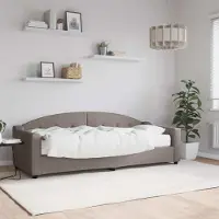 Prolenta Maison Exclusive - Dagbed met matras, taupekleurig, 80x200 cm, stof