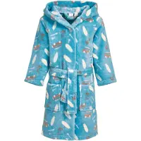 Playshoes Badjas turquoise / donkeroranje / wit