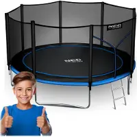Neo-Sport Tuin-trampoline van 12 voet (374 cm) met buitennet en ladder, merk