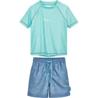 Playshoes UV-bescherming 'Hai' turquoise / donkerblauw / mintgroen